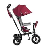 Niño Fuerza Swift 6 in1 Triciclo para niños con accesorios en 2 colores (Rojo)