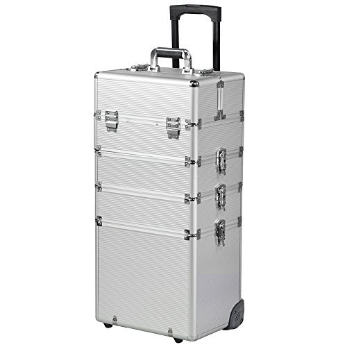 Beautician's, Hairdresser's, Make'up, Nail Tech, 4in1 Silver Cases. Boxes And Trolley case