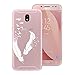 Produktbild WE LOVE CASE Samsung J5 2017 Hülle Transparent Durchsichtig Schön Federn und Gänse Galaxy J5 2017 Hülle Silikon Weich Weiß Handyhülle Tasche für Mädchen Elegant Backcover Soft TPU Flexibel Case Handycover Stoßfest Bumper Ultra Dünn Schale Schlank Schutzhülle Fall Protective Anti-Kratz für Samsung Galaxy J5 2017