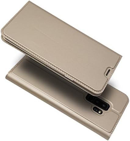 For Samsung Galaxy S9 S9 Plus Case, SingMax Skin Pro Series Ultra Slim Layered Dandy ,Kickstand,Magnetic Closure,TPU bumper,Full Body Protection For Samsung Galaxy S9 smartphone (For Samsung Galaxy S9 S9 Plus, gold)