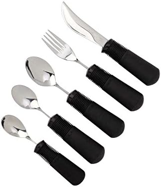 Behrend Good Grips Cutlery Left/Right Bend, Spoon, Knife, Fork, Non-Slip, Shapes.