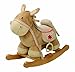 Roba wooden rocking horse with fabric padding, rocking toy for children aged 18 months and older