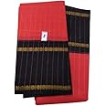 Maruthi OSP Sungudi Sarees with Rudraksha Border - Brick Red Body and Black Border 8 & 28