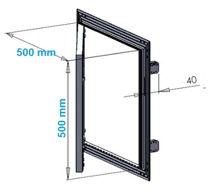 Revisionsklappe GK-Einlage 500 x 500 mm Gipskarton 12,5 mm KRAL14 Revisionstür Revision Wartungstür 50 x 50 cm Wartung Reinigungsklappe Wartungsöffnung mit Aluminium-Rahmen Feuchtraumgeeignet grün Trockenbau - 8