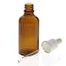 Produktbild Braunglasflasche mit Pipette, leere braune Kosmetex Glasflasche, Pipettenflasche mit kompletter Pipettenmontur, 50 ml