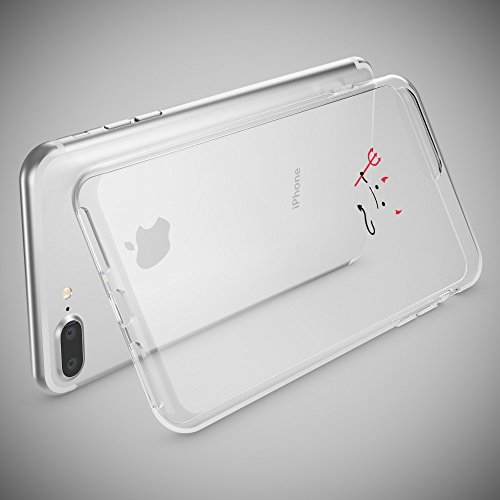 iPhone 8 Plus 7 Plus Funda Carcasa de NALIA Protectora Movil Silicona Ultra-Fina Transparente Cubierta Goma Bumper Cover Case Cristal Clear para Apple iPhone 7 8 Designs Devil iPhone 8 Plus 7 Plus Funda Carcasa de NALIA Protectora Movil Silicona Ultra-Fina Transparente Cubierta Goma Bumper Cover Case Cristal Clear para Apple iPhone 7 8 Designs Devil