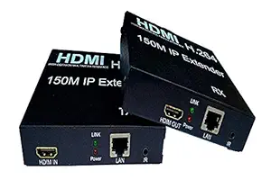 ANDTRONICS HDMI Extender/Repeater Over LAN RJ45 CAT5e CAT6 with IR - up to 150M Distance Support 1080p, HDCP 1.2/1.1, TCP/IP Standard