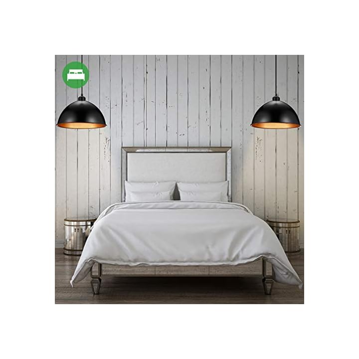 6er Pendelleuchte, Design Retro Schwarz Hängelleuchte, Industrielle