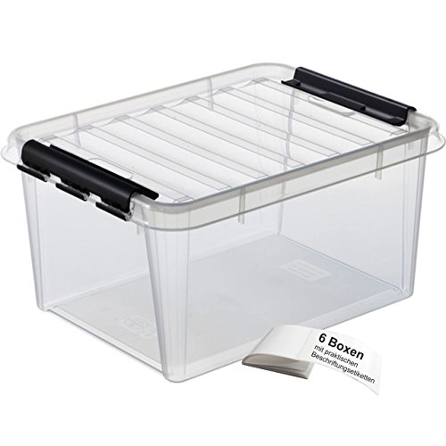 ORTHEX Smart Store Classic 31 / 6 Aufbewahrungsboxen mit Clip-Verschluss im SET, inkl. Beschriftungsetiketten