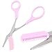 5 Pcs Eyebrow Shaping Cut Scissors Eyebrow Tweezers Comb Trimmer Eyelash Curler Beauty Tool Kit
