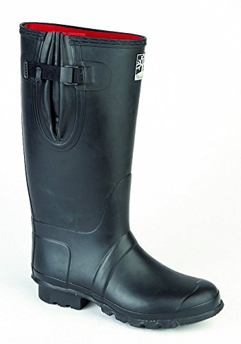 Neoprene Lined Wide Fitting Black Wellies (6)