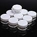 3 Gram 3ml Round Plastic Empty Cosmetics Cream Pot Jar Eye Shadow Nails Powder Jewelry Sample Storage Container for Make Up,Eye,Shadow,Nails,Powder,Gems,Beads,Jewelry White (50pcs)