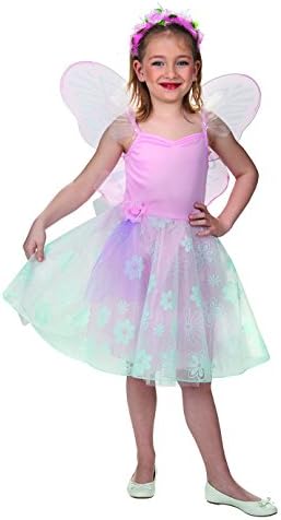 Andrea Moden 10141158 Flower fairy dress including wings, Multicoloured, 104 cm