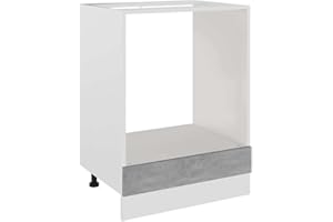 vidaXL Mueble para Horno Riga Gris hormigón 60x46x81,5 cm Madera de ingeniería