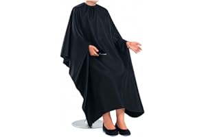 ‎IC-COLLECTION IC collection FRISEURUMHANG Hakenverschluss, atmungsaktiv, wasserabweisend, 126x146cm, Schwarz