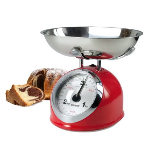 Contento 655400 Küchenwaage Retrolook, rot - 2