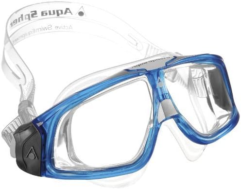 Aqua Sphere Seal 2.0 Swim Mask Goggle Clear Lens Trans/Blue Frame Regular Adult by Aqua Lung America