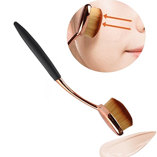 Oshide Make Up Pinsel Oval Zahnbürsten Bürste Face Puder Foundation Schmink Pinsel- Rose Gold - 2