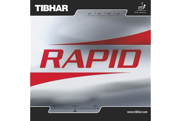 Tibhar Revêtement de Tennis de Table Rapid – Classique offensiv Dimension, Noir, 2
