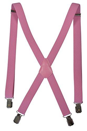 Tirantes 'X-Forma' Unisex (25mm), Totalmente Ajustable. Rosa Claro
