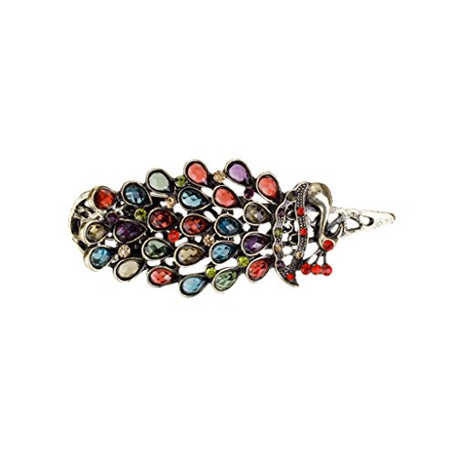 Retro Stil Strass Haarschmuck Pfau Phoenix Haarspange - 6