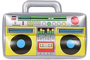 MenYiYDS Gonfiabile ghetto blaster vecchia scuola anni '80 anni '90 vestito retrò radio festa a tema vestito carnevale carnevale costume decorazione accessori