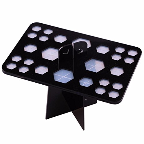 Soporte de acrílico para cepillos de maquillajes plegable, secador, 26 agujeros, organizador de cosméticos, de Sungpunet