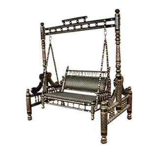 kaushalendra Swing sankheda Indoor Balcony Wooden Patio Swing