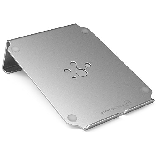 LENTION Aluminum Laptop-ständer – für MacBook Air / Pro, iPad Pro, Dell XPS, Surface, Chromebook und 11″ bis 15″ Zoll Laptop & Notebook – Silber - 2