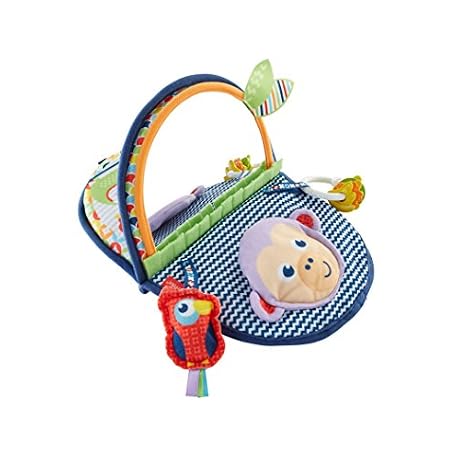Fisher Price Miroir dveil de la jungle jouet avec tissus doux textures amusantes et activits pour stimuler les sens de bb ds la naissance DYC85