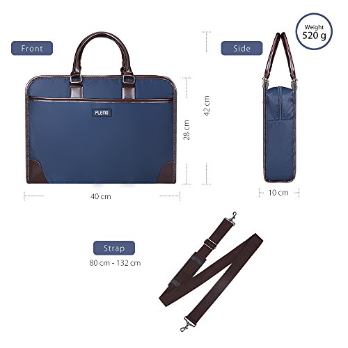 Plemo Laptop Tasche wasserabweisende Business Tragetasche Aktentasche für 13-15,6 Zoll Laptop Notebook Macbook, Marineblau - 2
