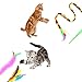 Produktbild Haustier Katze Spielzeug Feder Plüsch Kunststoff 3 Abschnitt Teleskop Katze Stick mit 7 Ersatzköpfe Kätzchen Catcher Katze Teaser Spielzeug