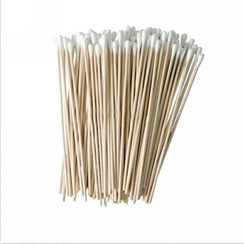 Pack of 100 cotton buds wood single tip disposable