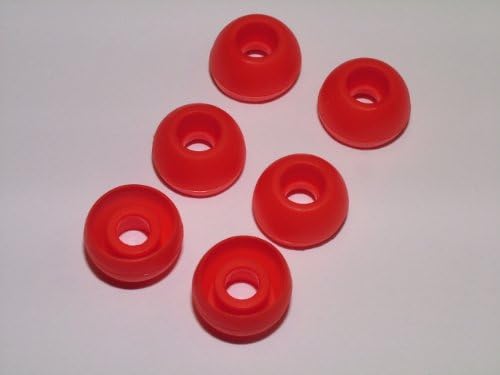 12 PACK Replacement Small Earphone Ear Silicone Gel Tips For Apple Headphones iPod iPad in ear Earbuds - (RED) From TJB