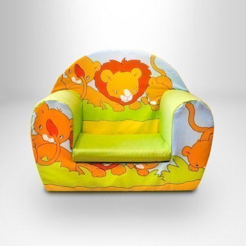 Ready Steady Bed Childrens Toddlers Foam Armchair, Savannah - Lion