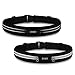 Produktbild Zikee Laufgürtel / Running Belts (2 Pack), Wasserfest, Gürteltasche Sport Gürtel Tasche with 4CM high elastics and 3M reflektoren strip-Adjustable Band Fits 31"-40" (80cm-102cm) Waists-für Samsung Galaxy / Huawei P8 P9/ Google Nexus 5X / iPhone Microsoft Lumia / LG K8 Smartphones - Für Herren, Frauen, Wandern, Spazierengehen, Joggen, Klettern-Laufgurtel mit trinkflasche Bauchtasche eastpak Hüfttasche/Fitness gürtel Elastische Bauchtasche Outdoor Trekking Gürtel Handygürtel