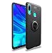 Produktbild LAGUI Hülle, für Huawei P Smart 2019, Ultradünne Weiche Silikon Magnetischen Autohalterungen Spezielle Handyhülle Mit 360 ° Verdrehbare Ring. Gun Farbe+schwarz