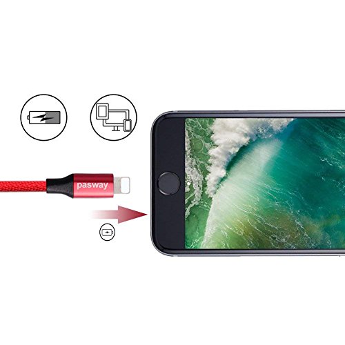 Pasway C  ble Phone   5 Pack  1M Nylon Tress   Chargeur iPhone   C  ble de Sync  2 1A C  ble Compatible avec iPhone XS Max XR X 8 8 Plus 7 7 Plus 6s 6s Plus 6 6 Plus  1 - 5 Couleurs 