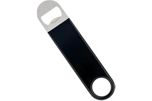 BANSHAN Bartender Bottle Openers, Bar Blade, Beer Openers, 1 Pack by Professional Grade: Rubber Coated, Stainless Steel.