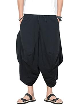 Mirecoo Herren Sommerhose Haremshose Pumphose kurz mit Kordel