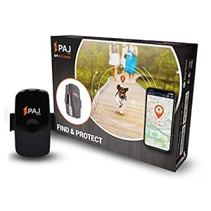 PAJ GPS Pet Finder GPS Tracker Mini Protege Perros y Gatos Resistente al Agua 2 días de duración de la batería (3 días Modo de Espera) Rastreo en Vivo