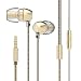 Produktbild UiiSii HM7 3,5-mm In-Ear verwirren-frei Ohrhörer Kopfhörer mit Lautstärkeregler und Mikrofon für iPhone, Samsung, Smartphones, Tablets, Laptops und andere Audiogeräte (Gold)