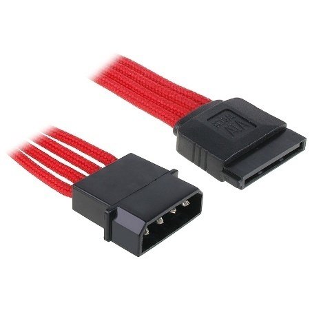 BitFenix Adapter (Molex zu SATA), 45 cm rot/schwarz - 4