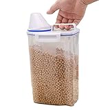 ☀ Con escala】: El cilindro transparente puede observar claramente la cantidad de almacenamiento restante, y hay una escala de volumen que admite la medición.Hay dos tazas para tazas pequeñas, una para granos integrales y otra para arroz.