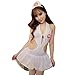 Sexy Erotik Lingerie Cute Nurse Clothes Hanging Neck Big Burst Milk Transparent Uniform Temptation Spitze Puppe