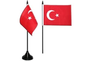 Flaggenfritze Tischflagge/Tischfahne Türkei + gratis Aufkleber