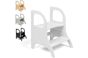 ‎ETTE TETE Ette Tete MIIMO • Höhenverstellbarer Tritthocker für Kleinkinder • Toilettenhocker für das Töpfchentraining (Weiß)