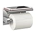 Produktbild Jelife Toilettenpapierhalter ohne Bohren mit Ablage Klopapierhalter Selbstklebend (2 Stück Kleber) Klorollenhalter Wandhalterung Rollenhalter WC Papier Halterung SUS304 Edelstahl Matt