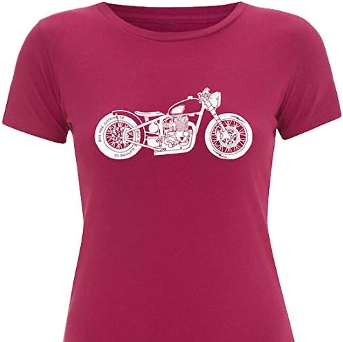 Ladies Biker T Shirt in Pink