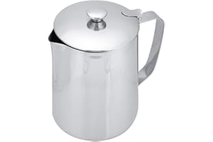 GREENSEN Brocca per Schiuma di Latte, Brocche Fumanti da 6,1 Once ~ 23,99 Once in Acciaio Inox Tazza da Caffè Tazza Brocca per Schiuma di Latte Brocca da Caffè con Coperchio per Macchine da Caffè(2000 ml)